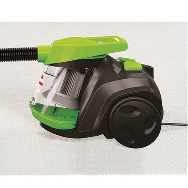 BISSELL 1665 Canister Vacuum, 2 L Vacuum, 3-Stage Filter, 15 ft L Cord, Black/Citrus Lime Housing - 3