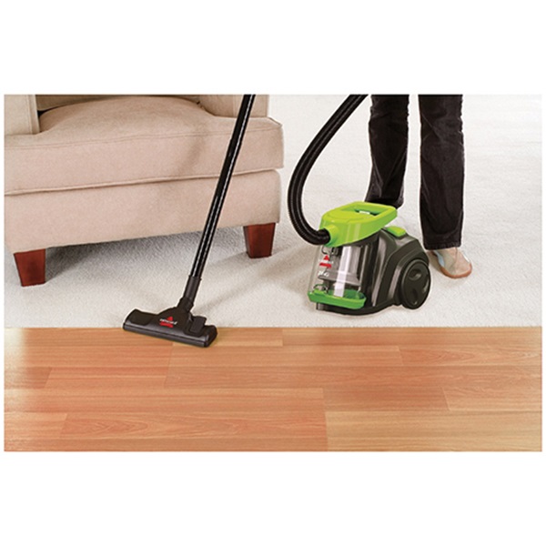 BISSELL 1665 Canister Vacuum, 2 L Vacuum, 3-Stage Filter, 15 ft L Cord, Black/Citrus Lime Housing - 5