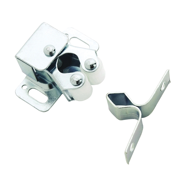 1888373 Roller Catch, 1-1/4 in L x 1/2 in W x 1-1/16 in H Catches, Zinc, Polished Chrome, 10PK