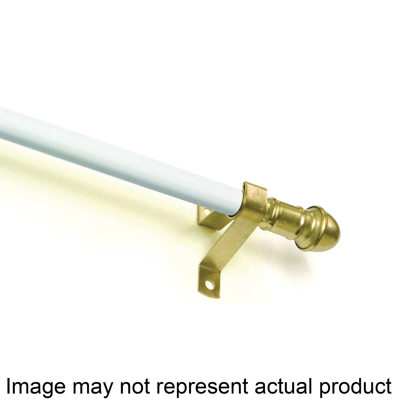 KN387/1 Cafe Rod, 7/16 in Dia, 48 to 84 in L, Metal, White
