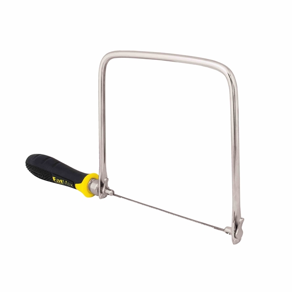Stanley, Coping Saw, 6-3/8 in L, 15 TPI, HCS Blade, Cushion-Grip Handle, Plastic/Rubber Handle - 1