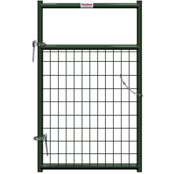 Behlen Country 40132032 Wire-Filled Gate, 36 in W Gate, 50 in H Gate, 6 ga Mesh Wire, 2 x 4 in Mesh, Green