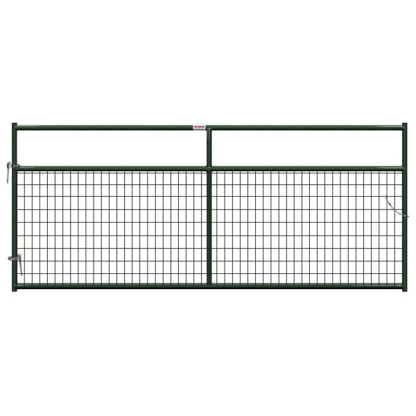 Behlen Country 40132102 Wire-Filled Gate, 120 in W Gate, 50 in H Gate, 6 ga Mesh Wire, 2 x 4 in Mesh, Green
