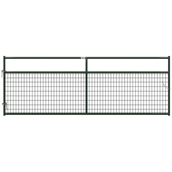 Behlen Country 40132122 Wire-Filled Gate, 144 in W Gate, 50 in H Gate, 6 ga Mesh Wire, 2 x 4 in Mesh, Green