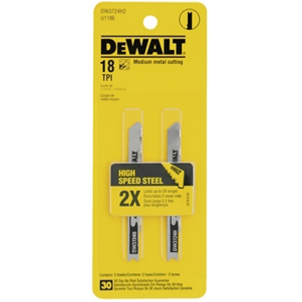 Jig Saw Blade, Dewalt, 3 in L, 18 TPI - 2