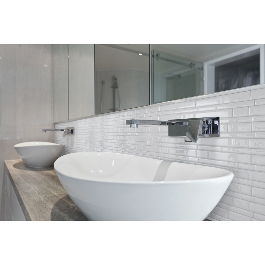 Smart Tiles SM1083-1 Wall Tile, 10.2 in L, 9.63 in W, 0.125 mm Thick, Vinyl, White, Blanco - 3