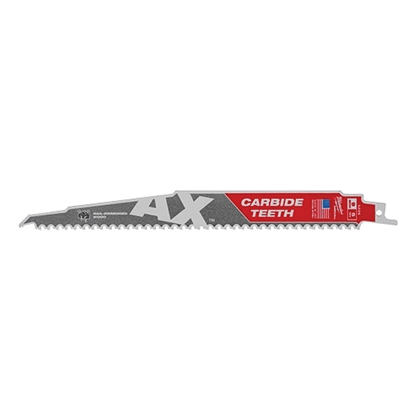 THE AX 48-00-5226 Reciprocating Saw Blade, 9 in L, 5 TPI, Carbide Cutting Edge