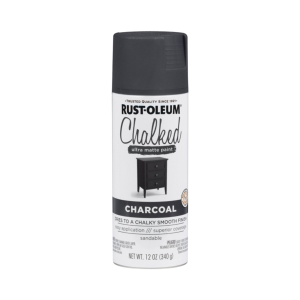 302590 Chalk Spray Paint, Ultra Matte, Charcoal, 12 oz, Can