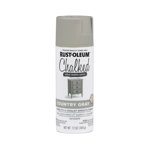 302593 Chalk Spray Paint, Ultra Matte, Country Gray, 12 oz, Can