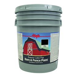Majic Paints 8-0048-5 Barn & Fence Paint, Flat Sheen, Black, 5 gal, Pail, 250 sq-ft/gal Coverage Area