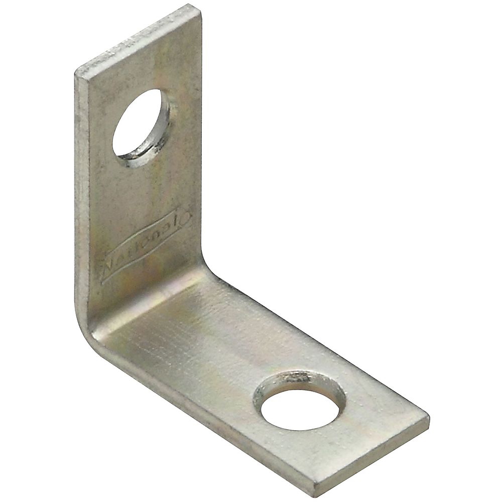 V115 Series N113-050 Corner Brace, 1 in L, 1/2 in W, 1 in H, Steel, Zinc, 0.07 Thick Material