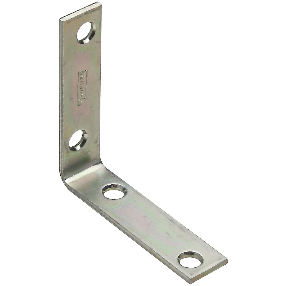 V115 Series N113-233 Corner Brace, 2-1/2 in L, 5/8 in W, 2-1/2 in H, Steel, Zinc, 0.1 Thick Material