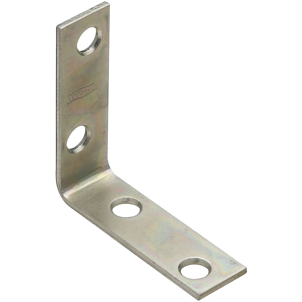 V115 Series N113-308 Corner Brace, 2 in L, 5/8 in W, 2 in H, Steel, Zinc, 0.08 Thick Material