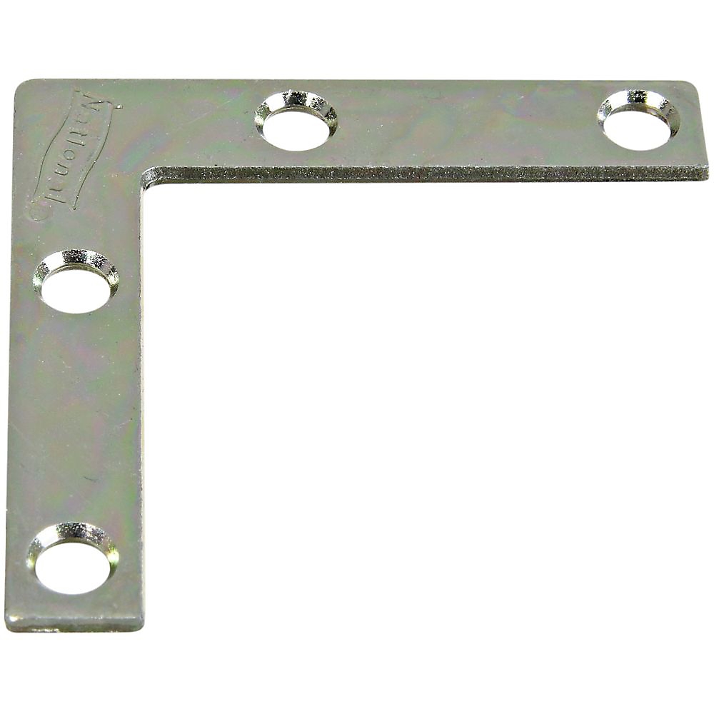V117 Series N113-845 Corner Brace, 2 in L, 3/8 in W, 2 in H, Steel, Zinc, 0.07 Thick Material