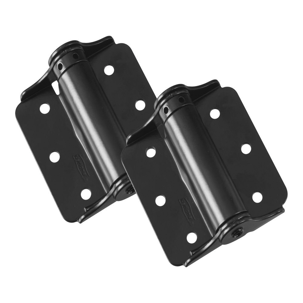 N114-975 Door Hinge, Steel, Black, Tight Pin, Wall Mounting, 25 lb, 2 Pack