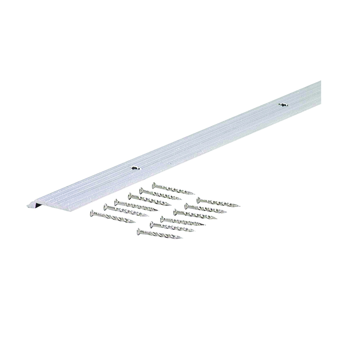 78113 Tile Edge, 72 in L, 3/4 in W, Vinyl, Silver