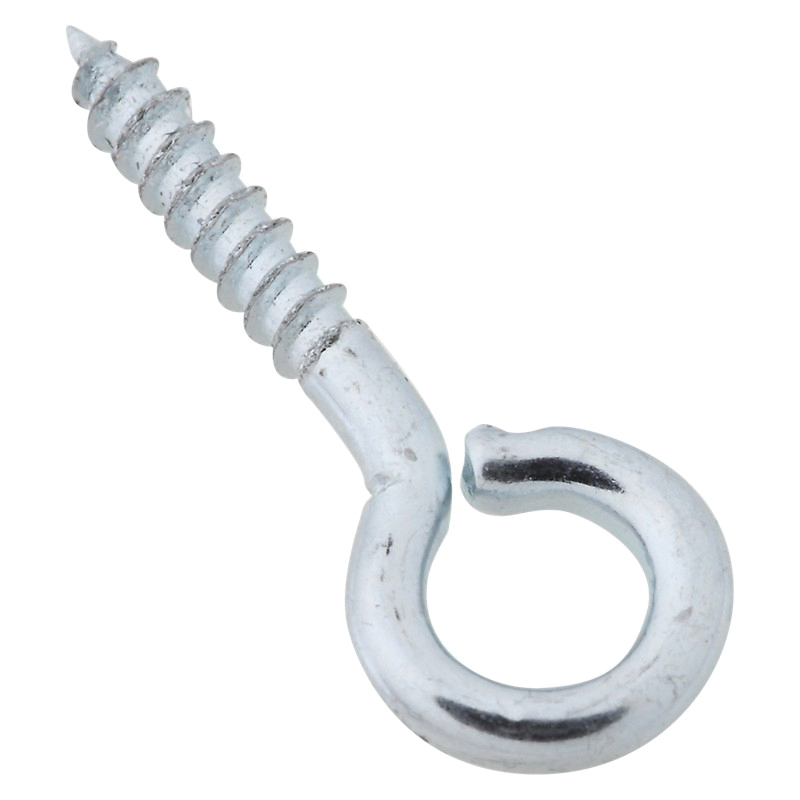 N118-554 Screw Eye, #216, 0.062 in Dia Wire, 0.28 in L Thread, 0.69 in OAL, 5 lb Working Load, Steel, 14 Pack
