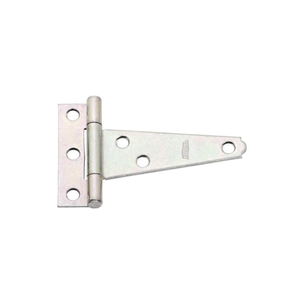 N128-504 T-Hinge, 2.24 in W Frame Leaf, 0.69 in H Frame Leaf, Steel, Zinc-Plated, Tight Pin, 18 lb