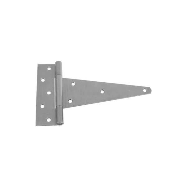 N128-959 T-Hinge, 8 in W Frame Leaf, 8 in H Frame Leaf, Steel, Zinc-Plated, Tight Pin, 83 lb
