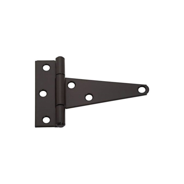 N129-007 T-Hinge, 3.3 in W Frame Leaf, 1.127 in H Frame Leaf, Steel, Tight Pin, 2 Pack