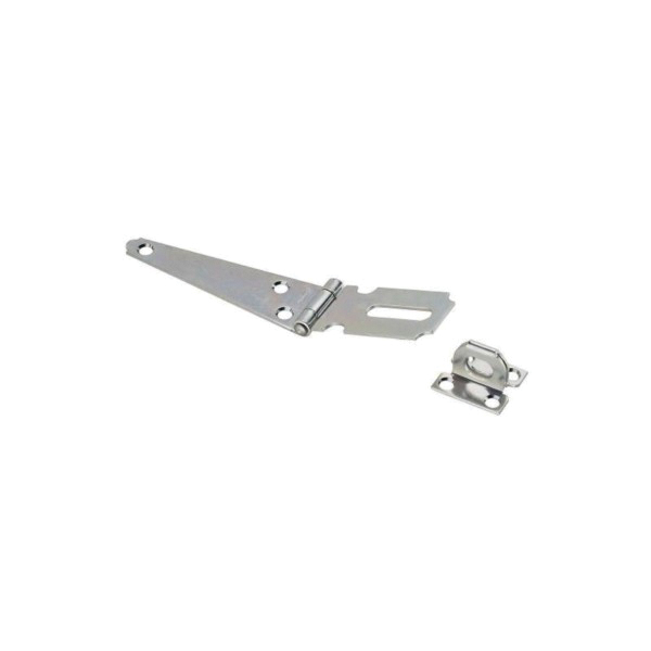 N129-627 Hinge Hasp, 4 in L, 1-1/4 in W, Steel, Zinc, 5/16 in Dia Shackle