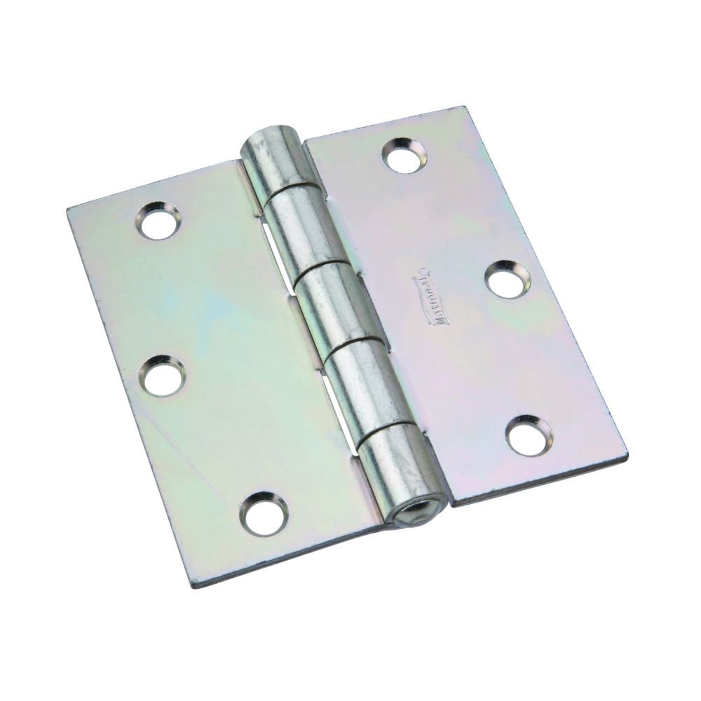 N140-616 Utility Hinge, 3-1/2 in W Frame Leaf, 0.11 in Thick Frame Leaf, Steel, Zinc-Plated, 70 lb