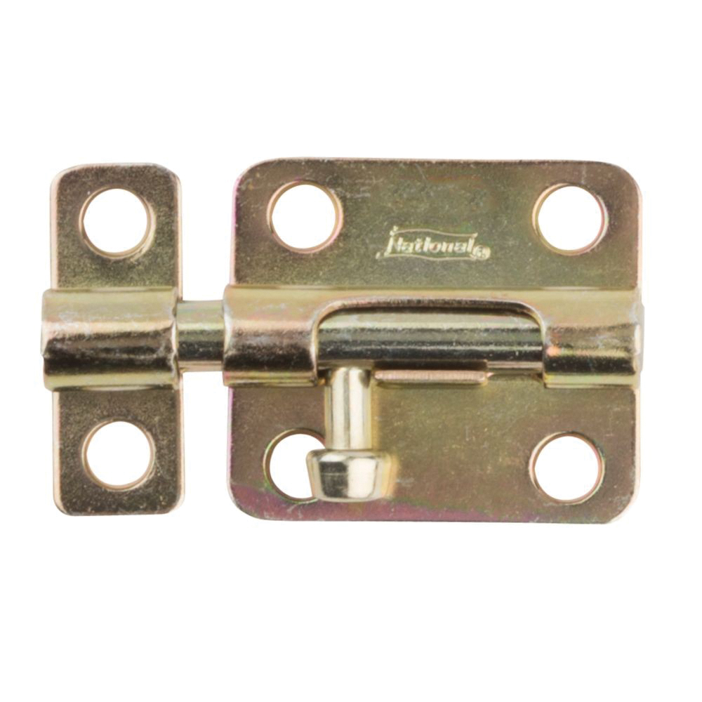 N151-480 Barrel Bolt, 0.32 in Dia Bolt Head, 2-1/2 in L Bolt, Steel, Brass