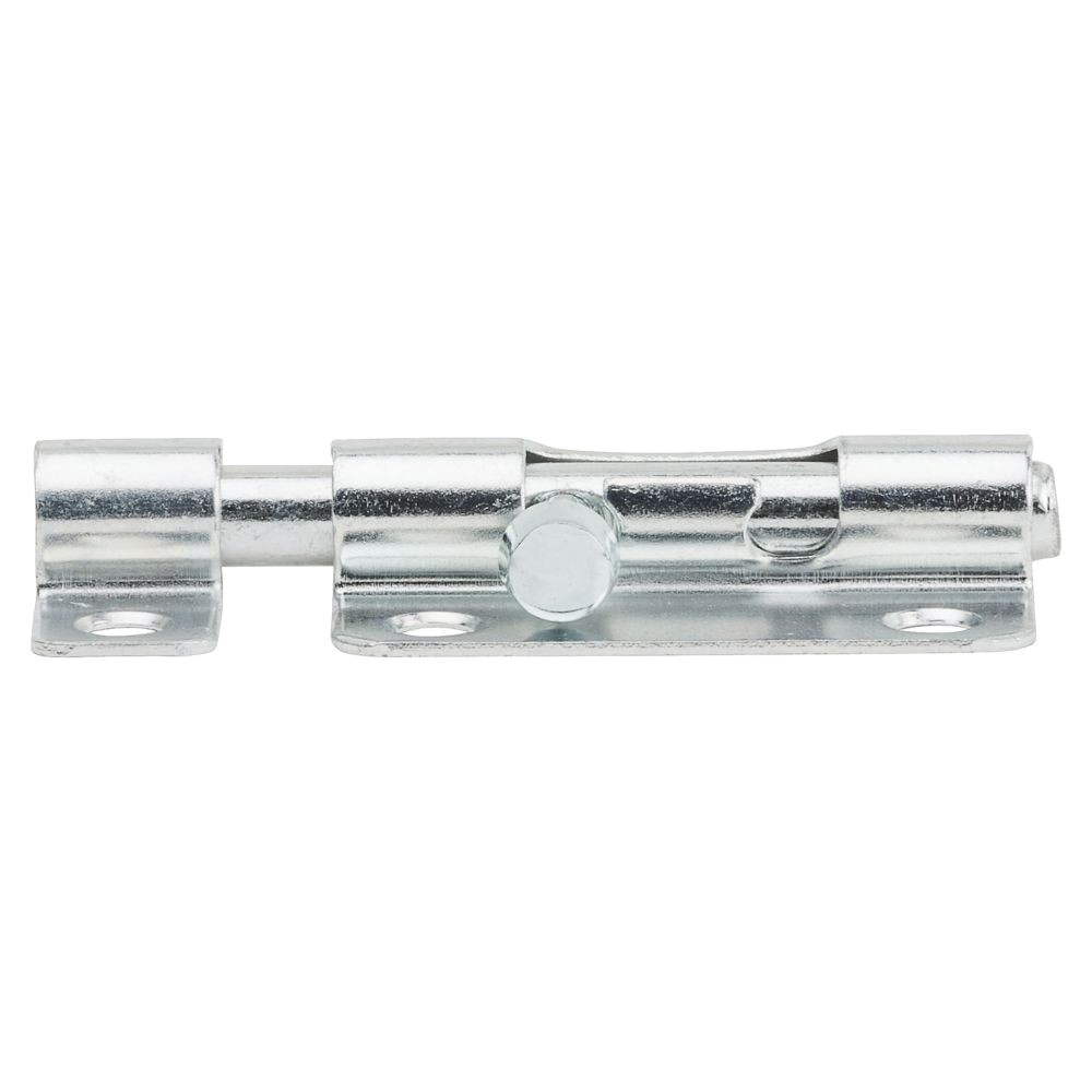 N151-555 Barrel Bolt, 0.32 in Dia Bolt Head, 3 in L Bolt, Steel, Zinc