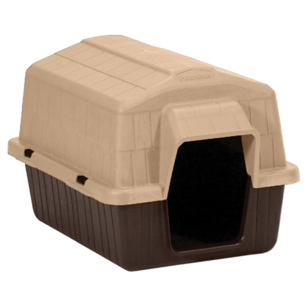 Petbarn 3 25163 Dog House, 32 in OAL, 26 in OAW, 24 in OAH, Plastic, Coffee Ground Brown/Sand