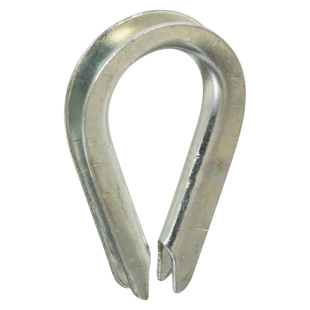 3232BC Series N176-792 Wire Rope Thimble, 1-1/16 in Dia x 1-15/16 in L Dimensions, Steel, Zinc