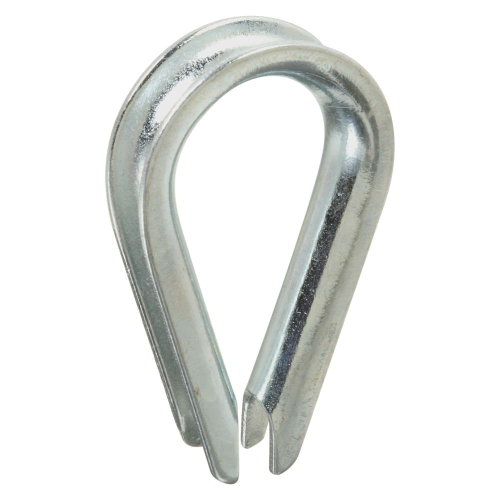 3232BC Series N176-800 Wire Rope Thimble, 1-3/32 in Dia x 2-1/32 in L Dimensions, Steel, Zinc