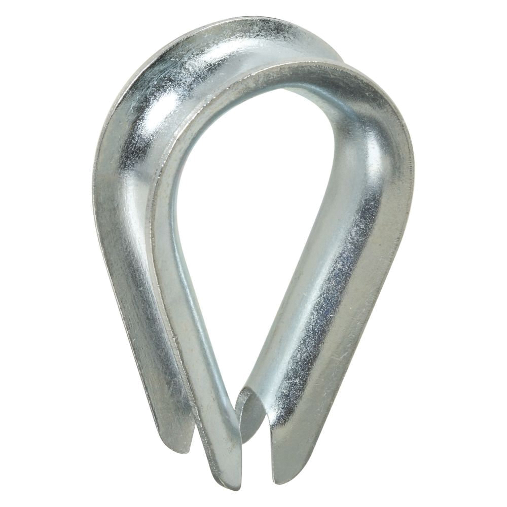 3232BC Series N176-842 Wire Rope Thimble, 1-27/32 n Dia x 2-25/32 in L Dimensions, Steel, Zinc