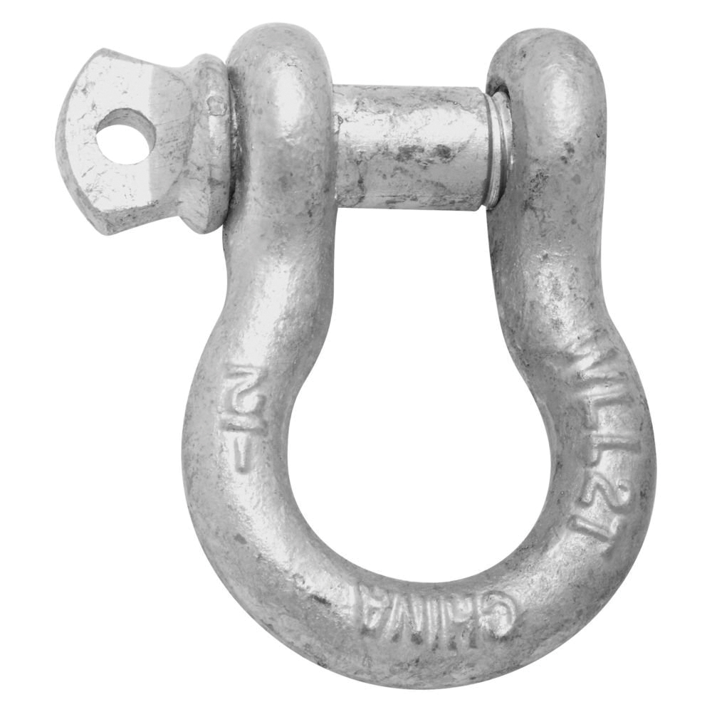 3250BC Series N223-693 Anchor Shackle, 1/2 in Trade, 4000 lb Working Load, 17/32 in Dia Wire, Steel