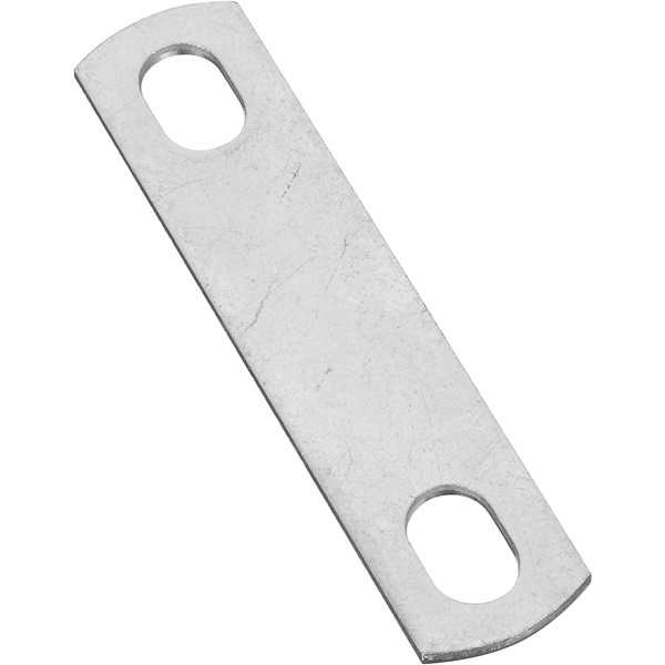 National Hardware 2191BC N222-323 U-Bolt Plate, 2 in L, 5/16 in W, 0.33 in Bolt Hole, Steel, Zinc - 1