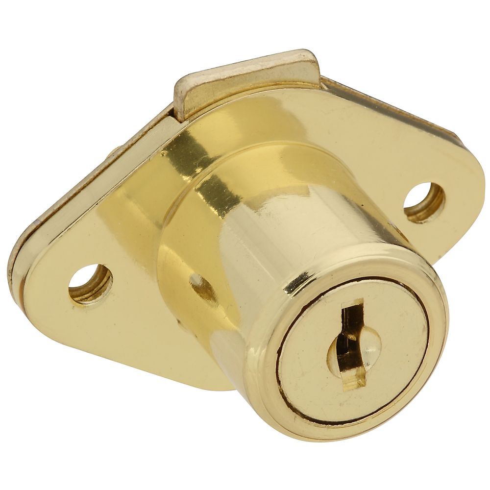 V826 Series N183-772 Drawer Lock, Keyed Lock, Steel/Zinc, Brass