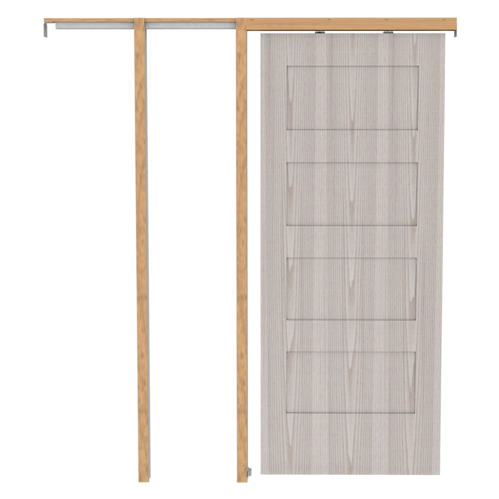 National Hardware N186-858 Pocket Door Hardware, Aluminum/Particle Board/Steel - 1