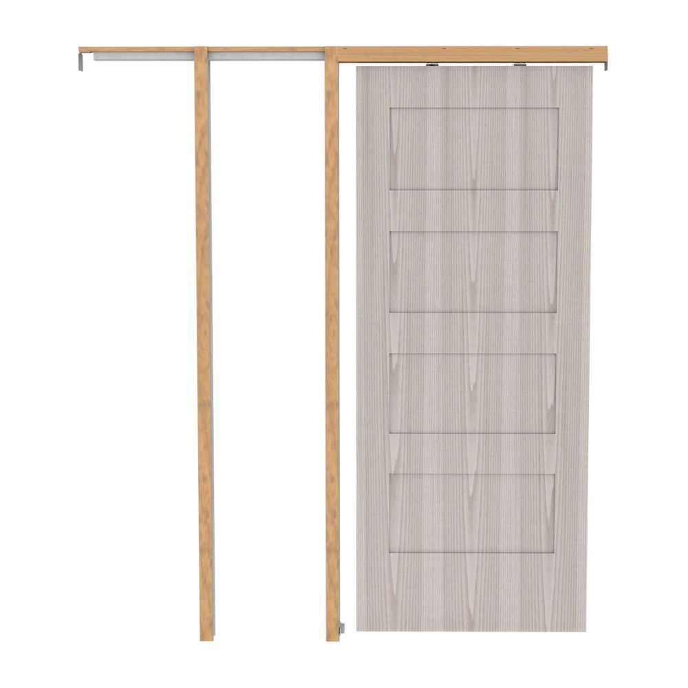 National Hardware N186-858 Pocket Door Hardware, Aluminum/Particle Board/Steel - 3