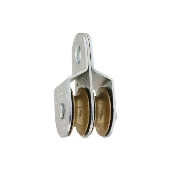 N199-810 Pulley, 3/8 in Rope, 400 lb Working Load, 1-1/2 in Sheave, Zinc-Plated