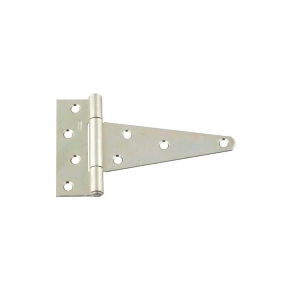 N129-072 T-Hinge, 3-3/4 in W Frame Leaf, 1.37 in H Frame Leaf, Steel, Zinc, Tight Pin, 70 lb