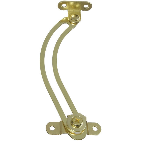 N208-652 Friction Lid Support, Steel, Brass, 5-1/2 in L