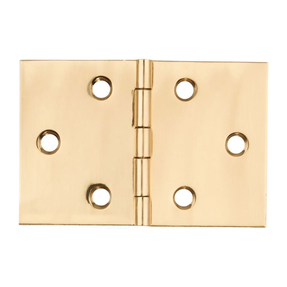 National Hardware N211-888 Desk Hinge, 2 in H Door Leaf, 0.06 in Thick Door Leaf, Brass, Surface Mounting, 11 lb - 4
