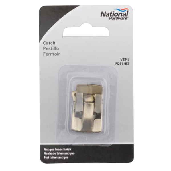 National Hardware V1846 Series N211-961 Snap Catch, Steel, Antique Brass - 3
