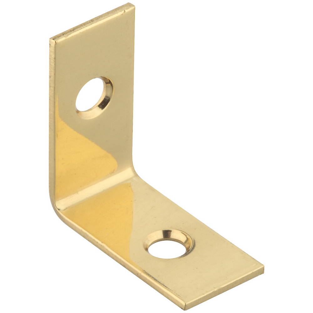 V1875 Series N213-389 Corner Brace, 1 in L, Brass, Solid Brass