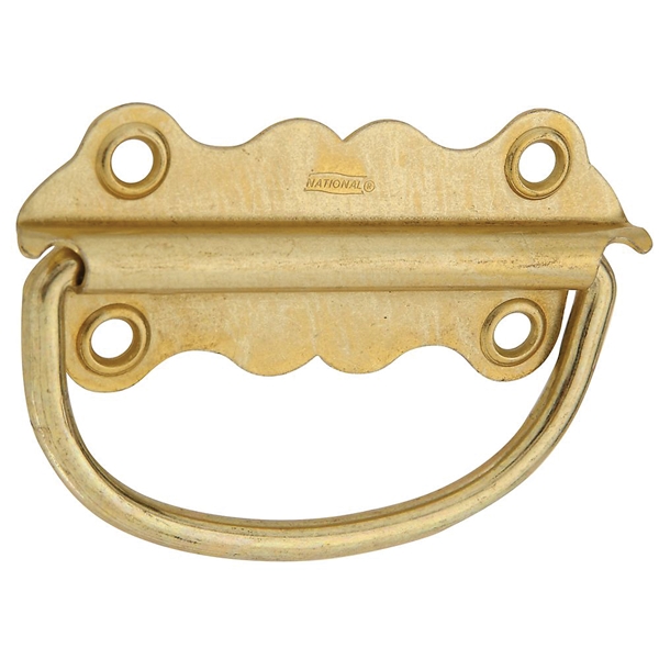 V1864 Series N213-421 Chest Handle, 3.42 in L, Steel, Brass