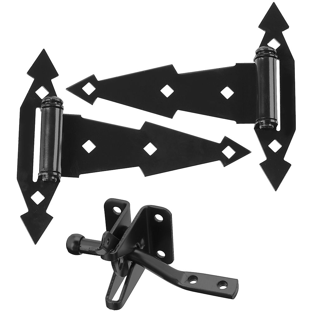 DPV845 Series N243-899 Self-Latch Gate Kit, Steel, Black, 1-Piece