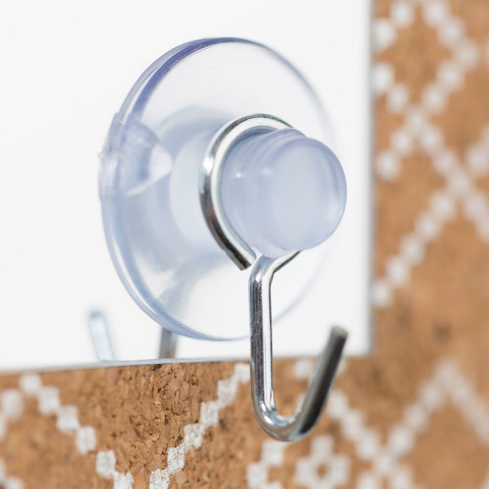 National Hardware V2524 Series N259-945 Suction Cup, Steel Hook, PVC Base, Clear Base, 1-3/4 in Dia Base - 4
