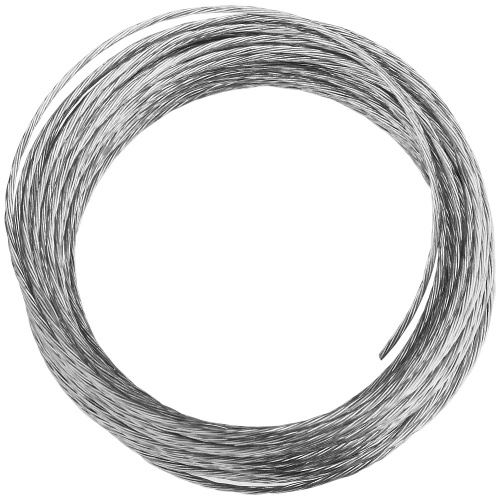 V2565 Series N260-307 Braided Wire, 25 ft L, Galvanized Steel, 20 lb