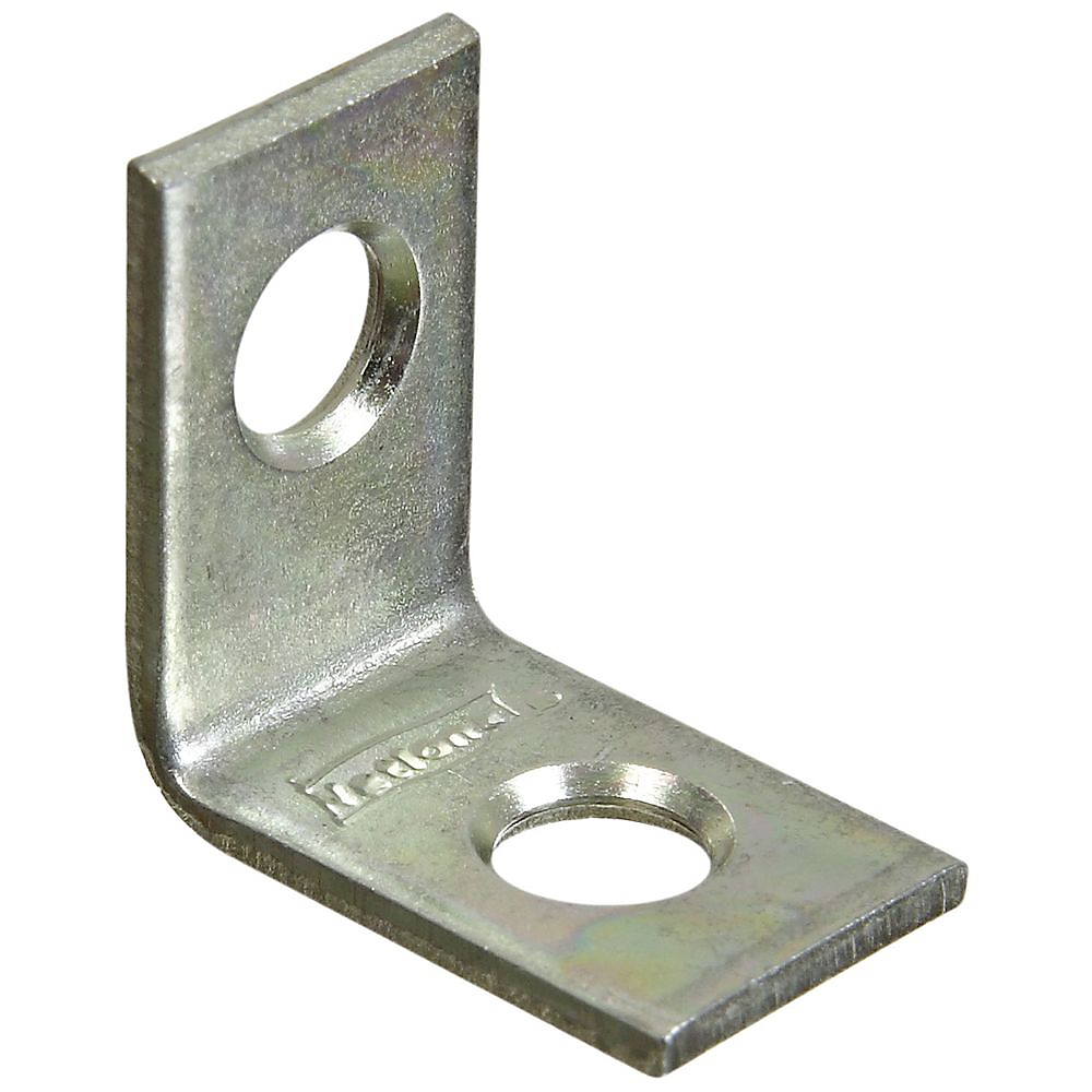 V115 Series N275-628 Corner Brace, 3/4 in L, 1/2 in W, Steel, Zinc, 0.07 Thick Material