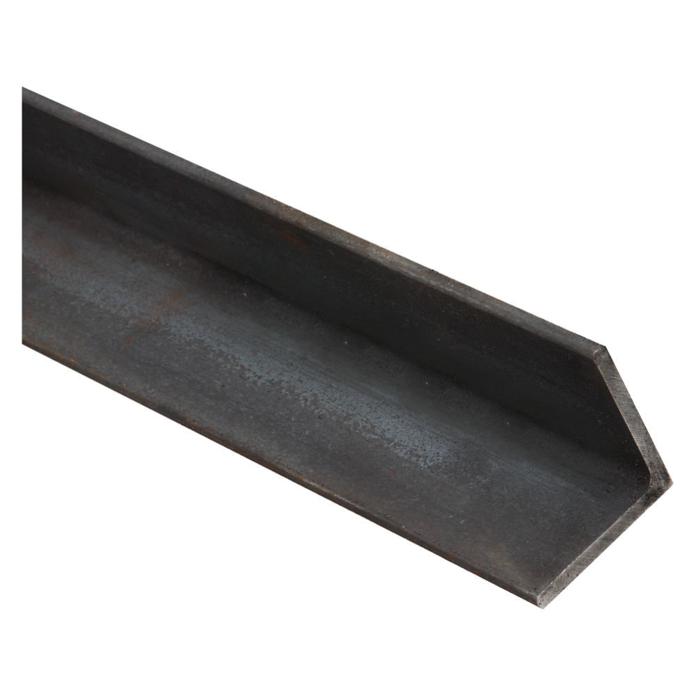 4059BC Series N316-141 Solid Angle, 2 in L Leg, 36 in L, 3/16 in Thick, Steel, Plain