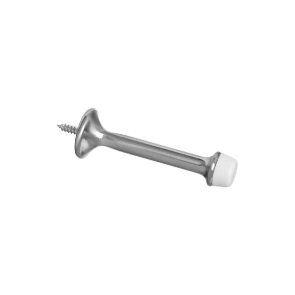 N325-464 Door Stop, 3-1/2 in L, 2-3/4 in W, 3 in Projection, Zinc, Satin Nickel